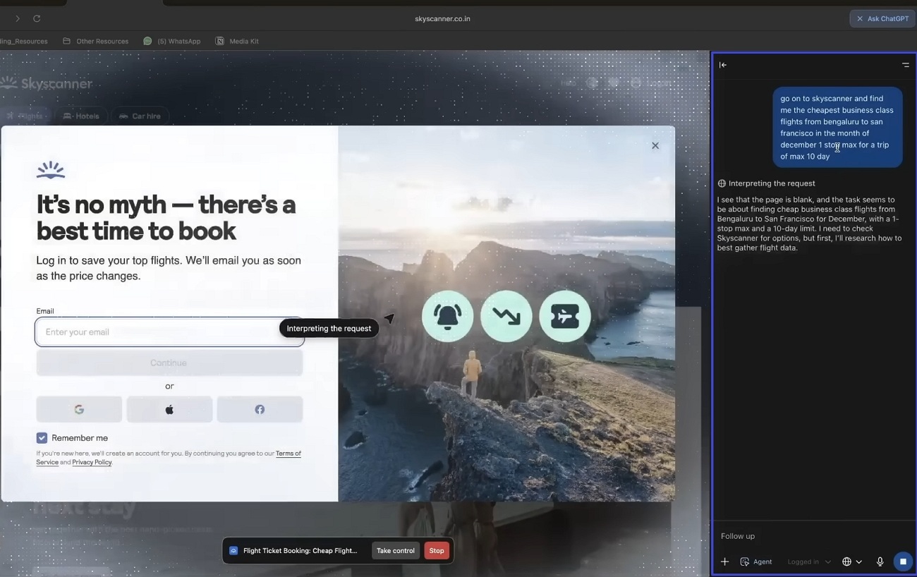 Flugtickets mit Altas Search suchen