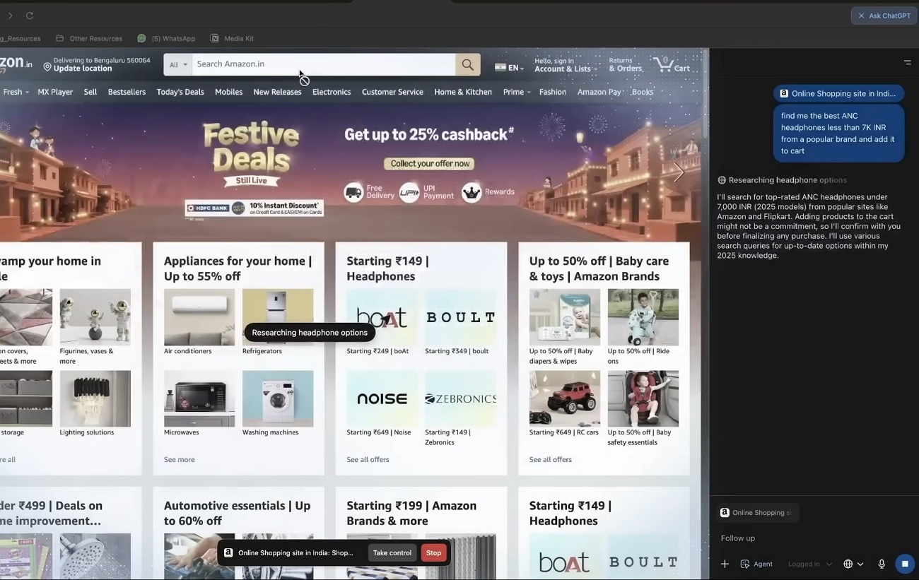 Online-Produkte finden ChatGPT Atlas