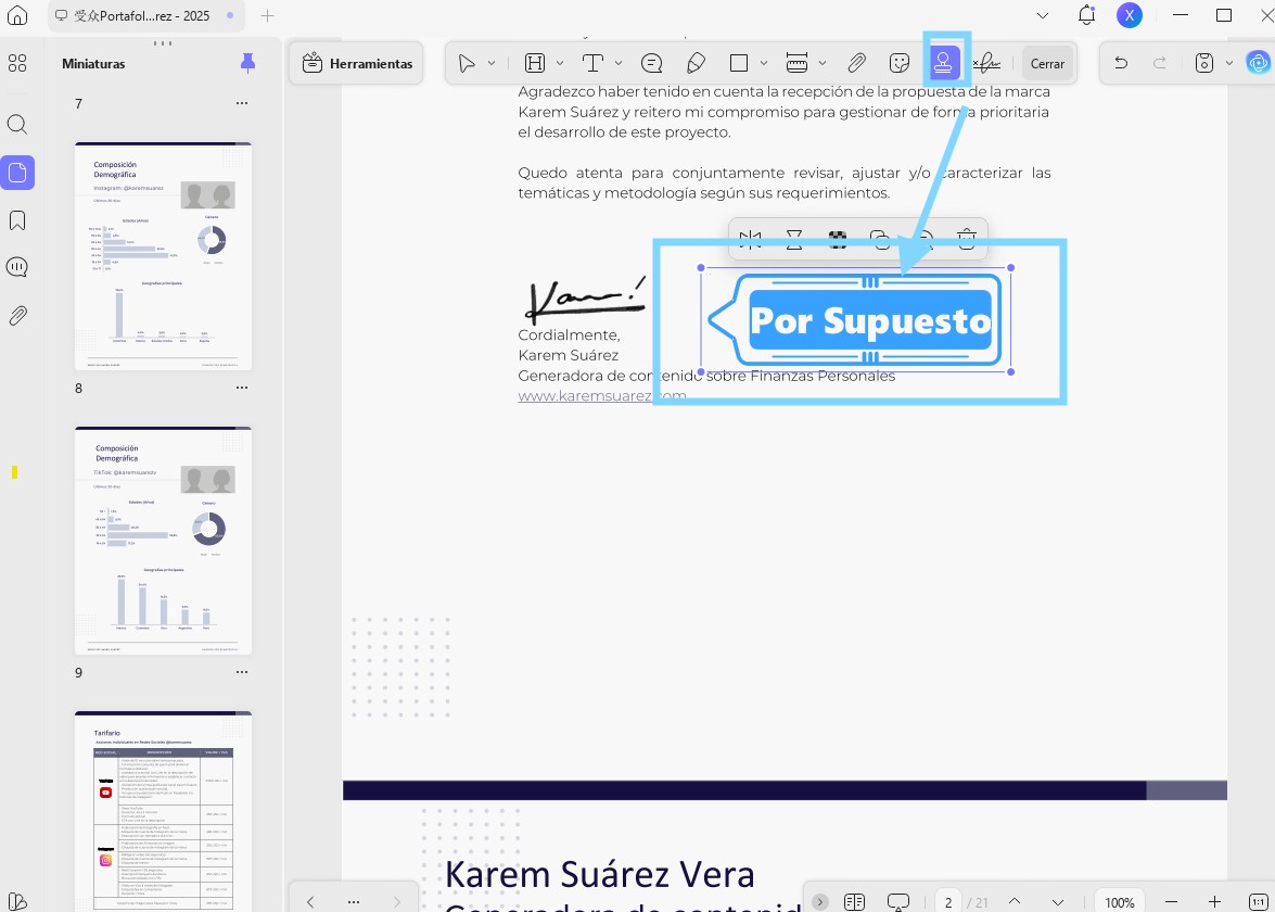 updf create and import dynamic stamp win