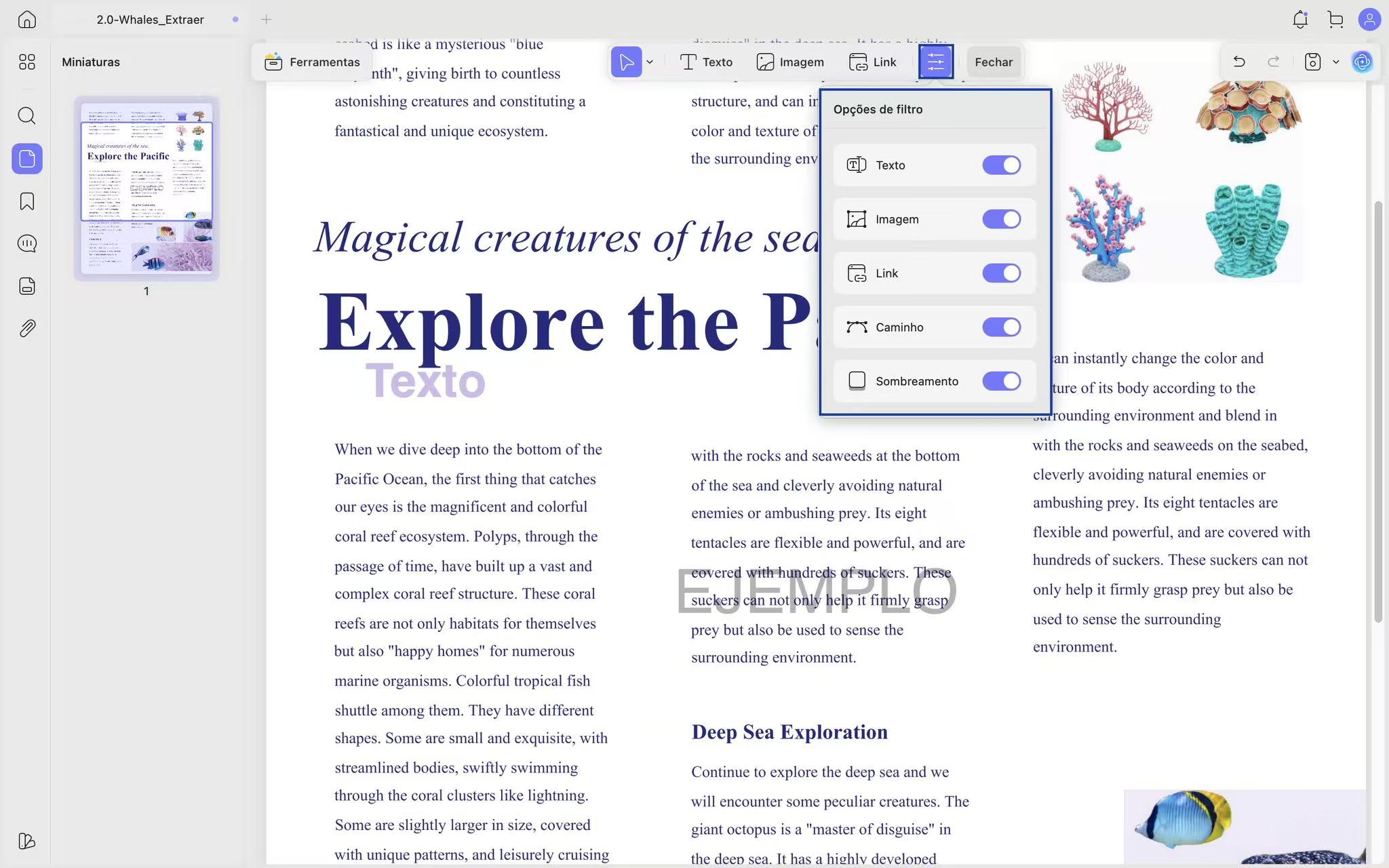 updf filter options mac
