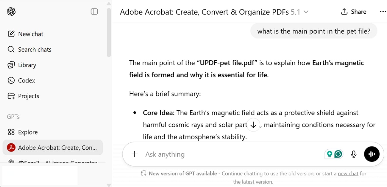 acrobat gpt AI 어시스턴트