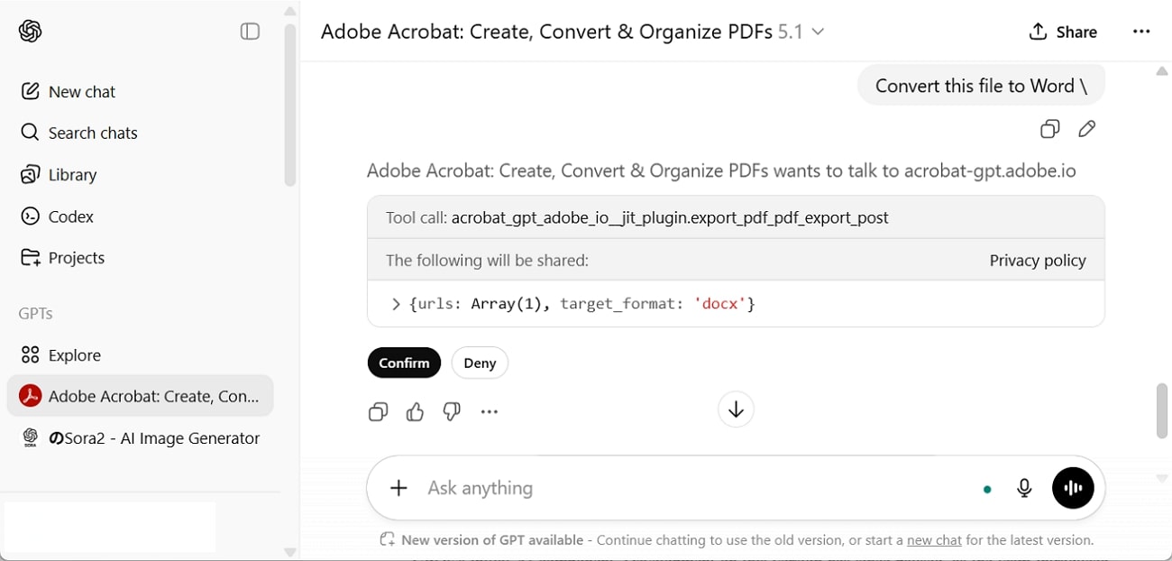 acrobat gpt PDF 변환
