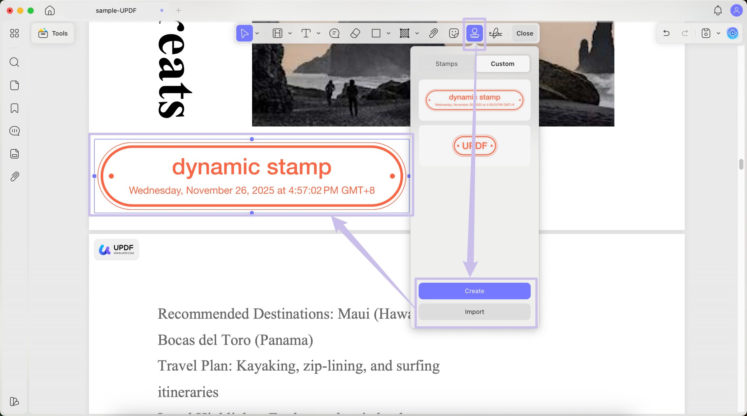 add dynamic stamp mac