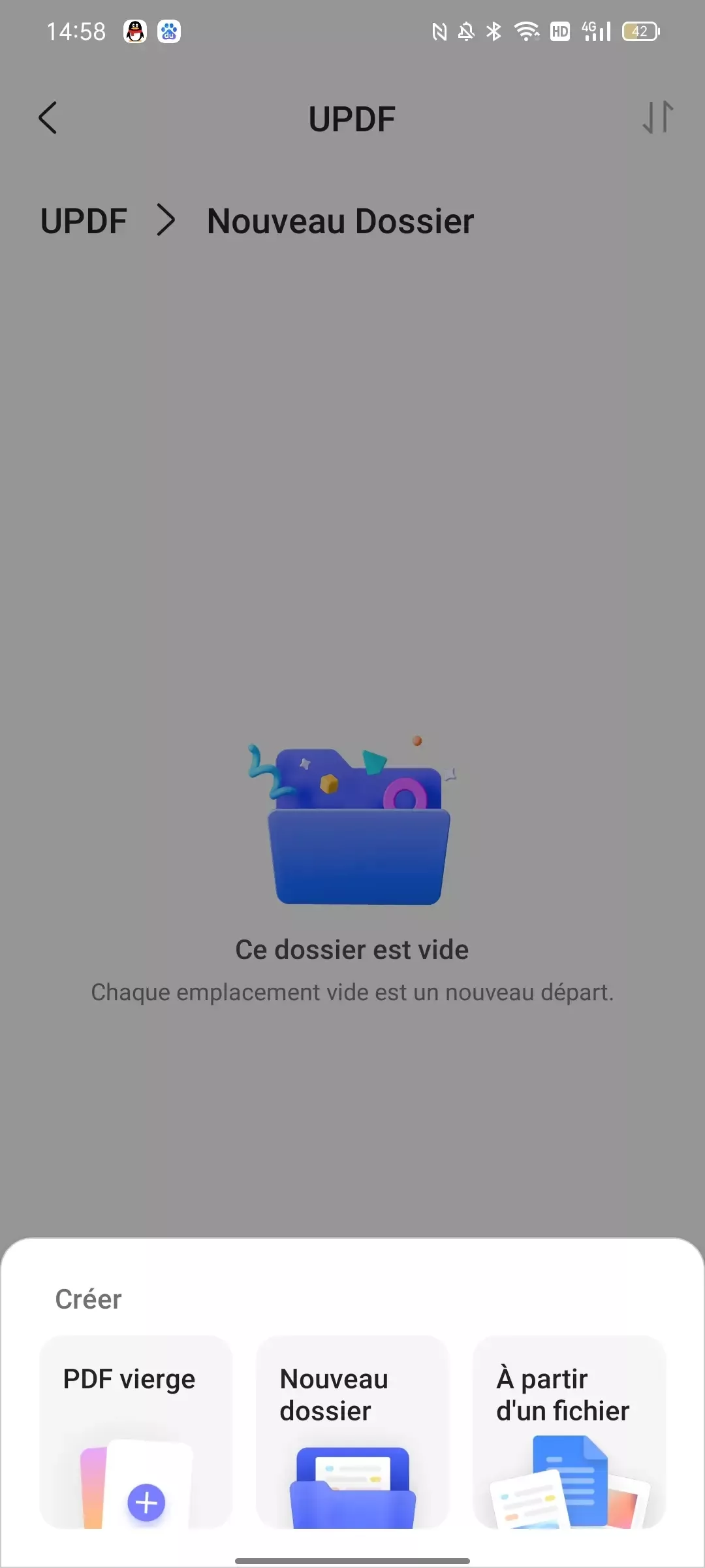 créer un nouveau dossier