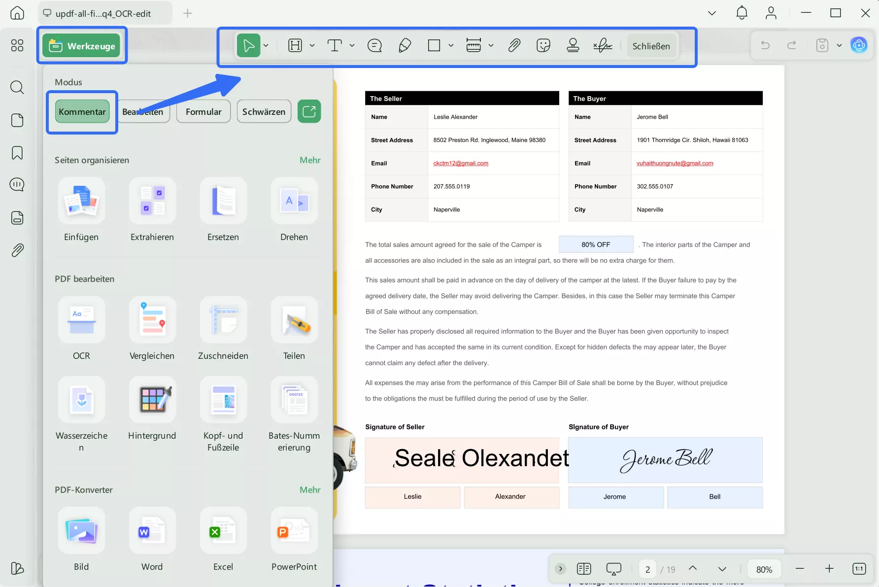 Anmerkungen in PDF-Datei einfügen