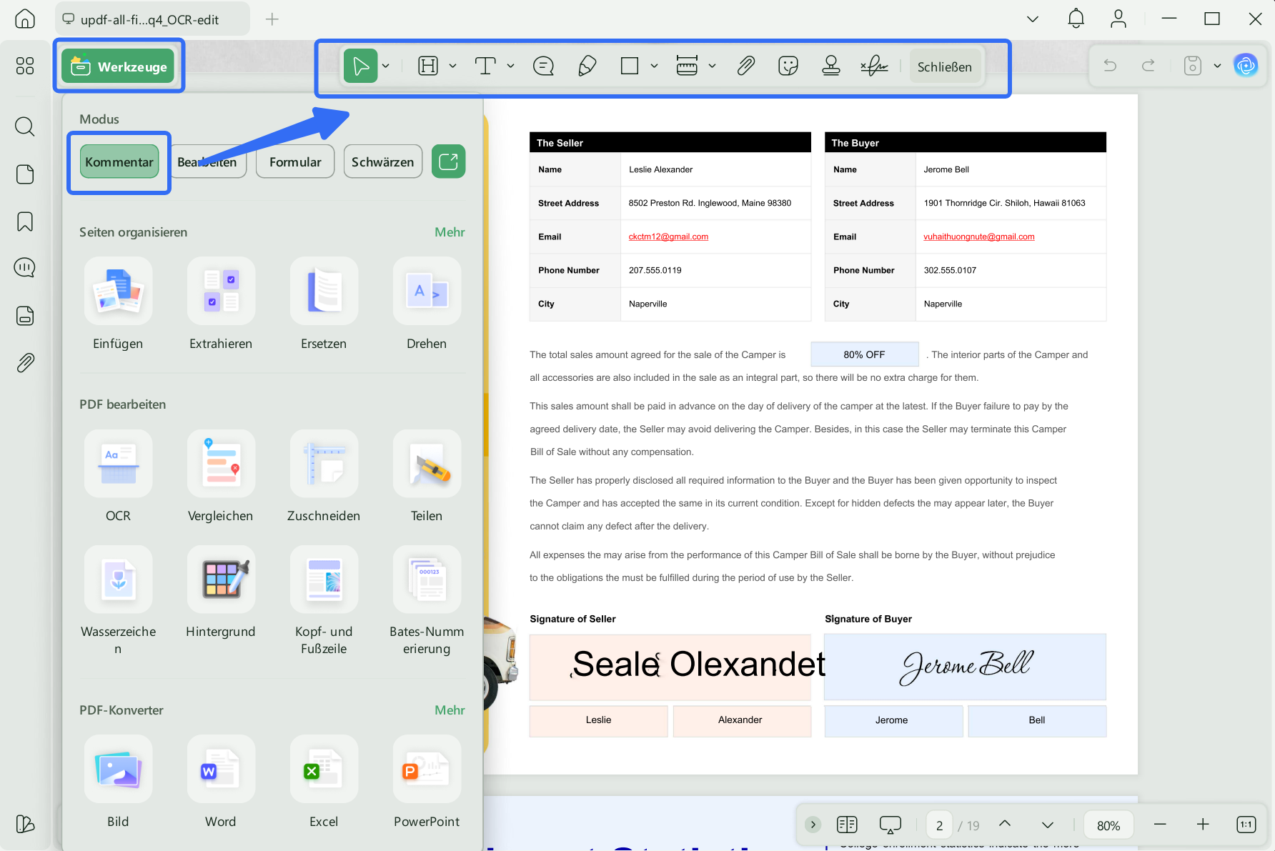 Anmerkungen in PDF-Datei einfügen