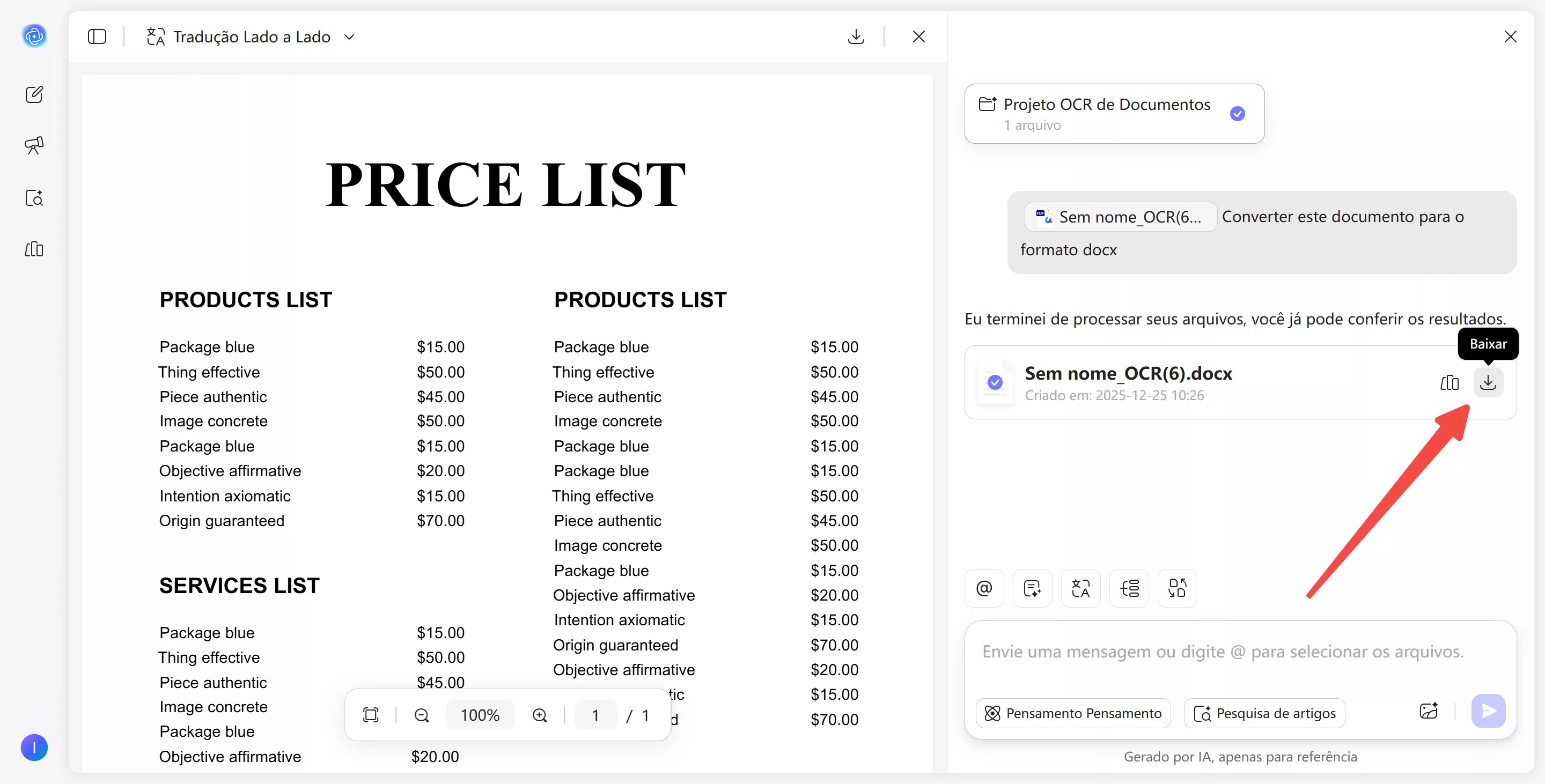 converter pdf para word e baixar este documento