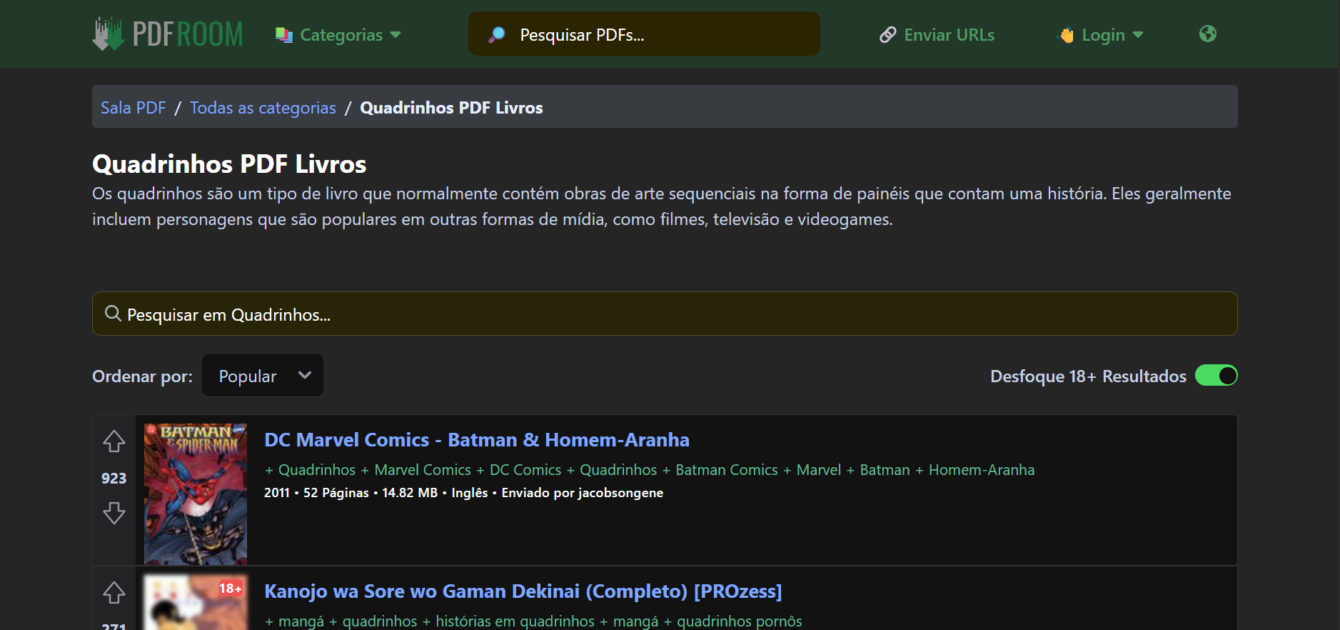baixar quadrinhos em pdf em pdfroom