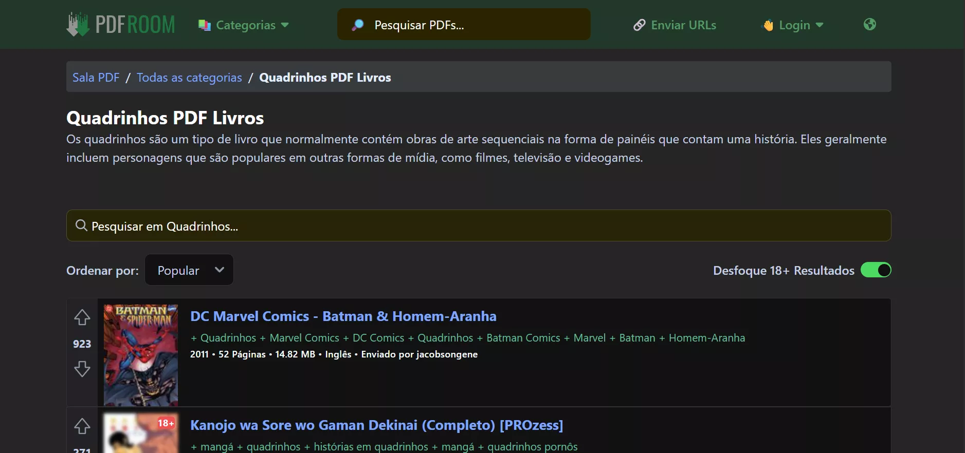 baixar quadrinhos em pdf em pdfroom