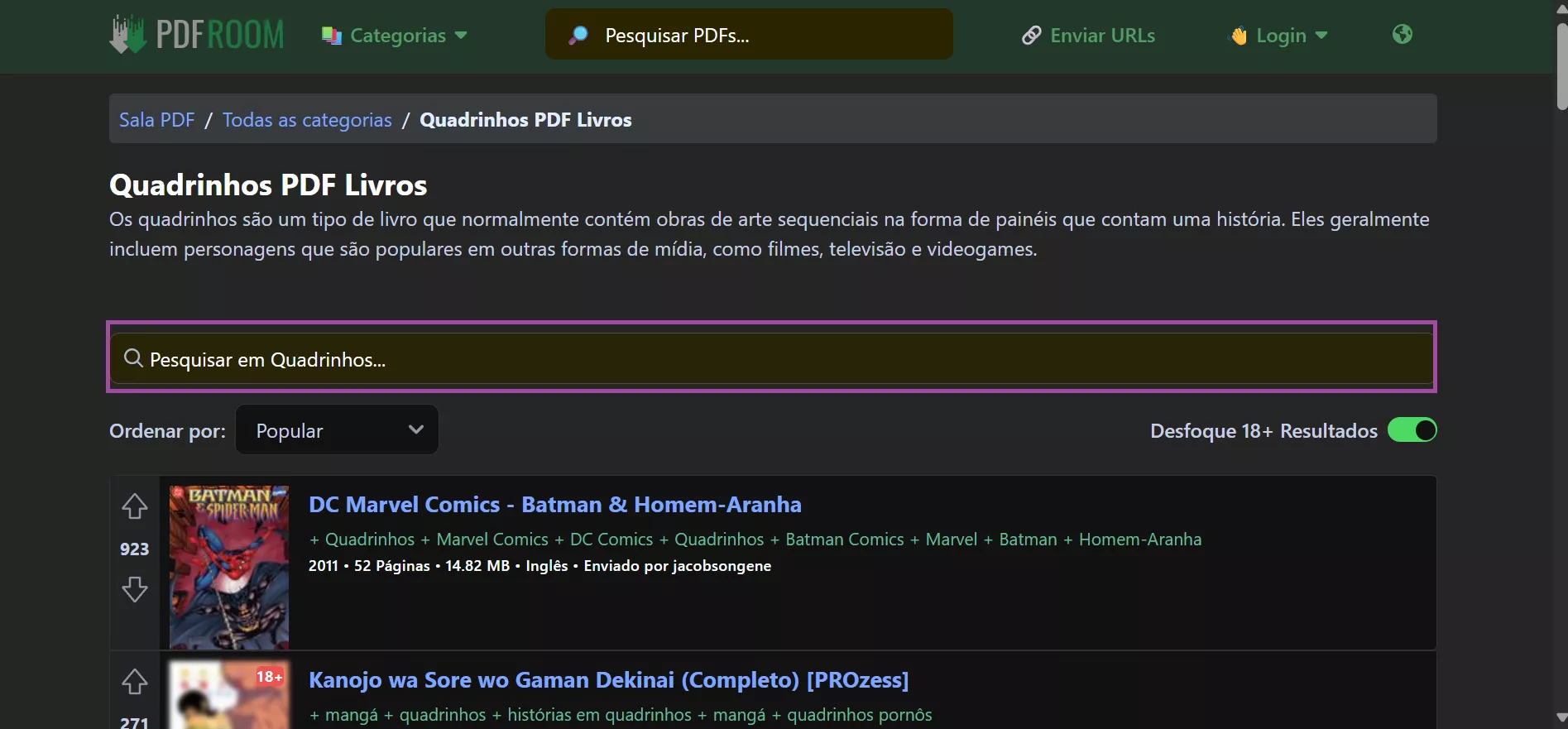 baixar quadrinhos em pdf em pdfroom