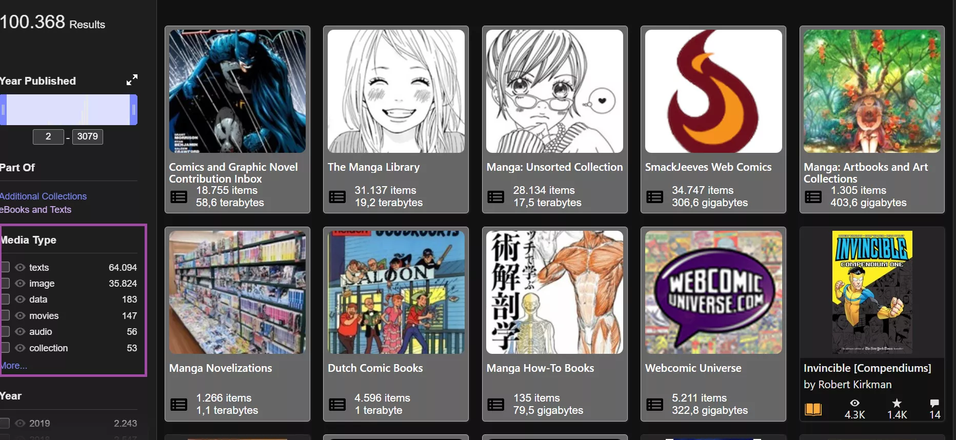 baixar quadrinhos em pdf em internet archive