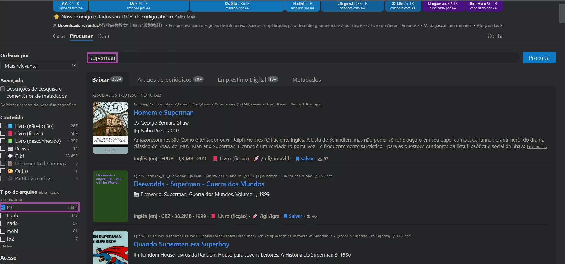 baixar quadrinhos em pdf em anna's archive