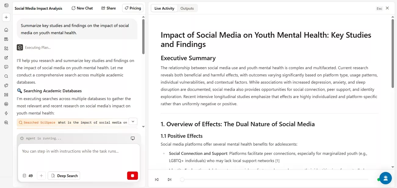 search relevant studies scispace tool