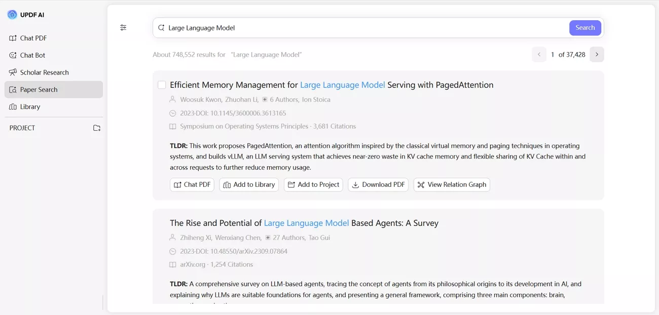 paper search find relevant studies