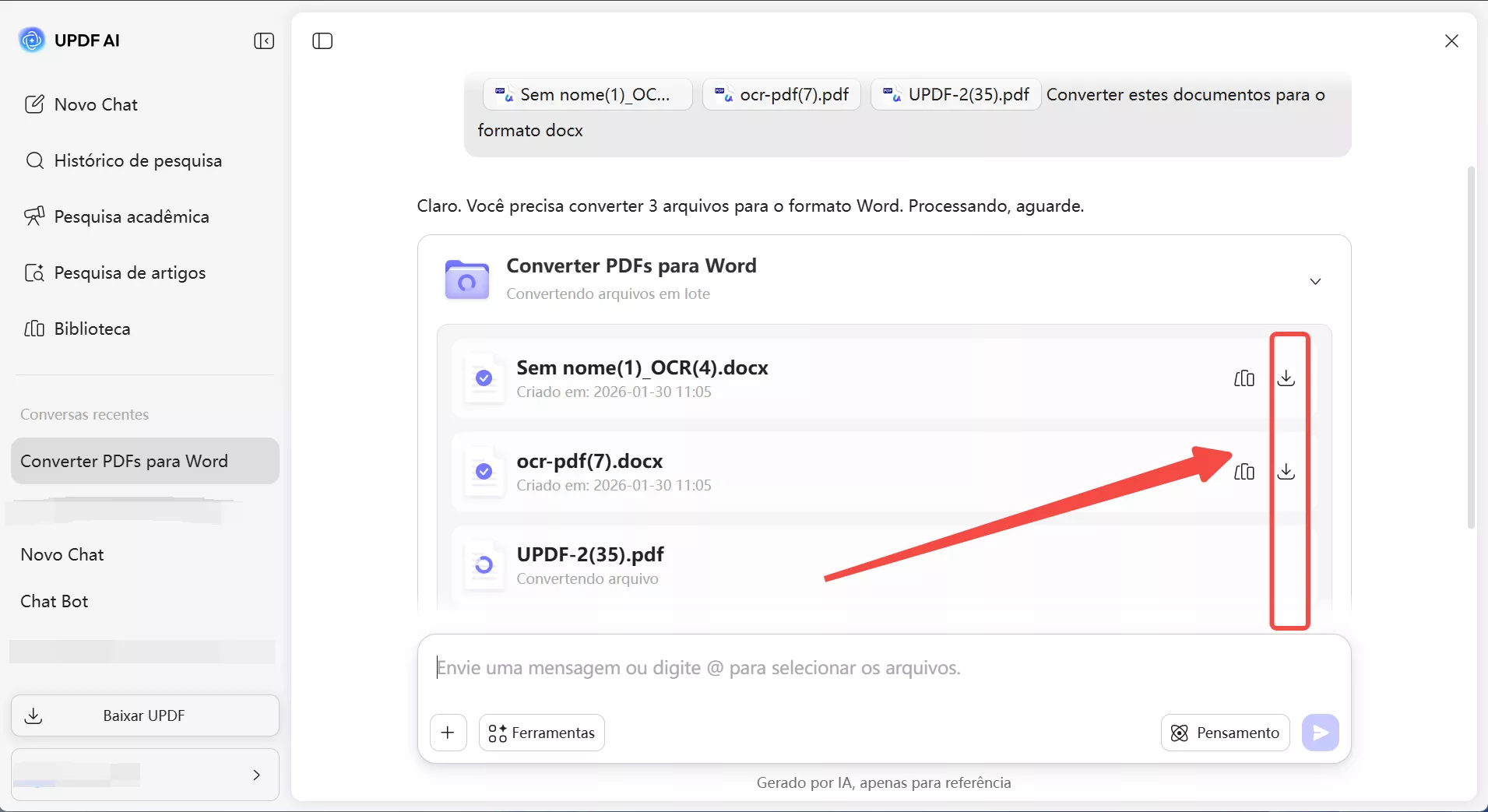 baixar documentos na web ai 