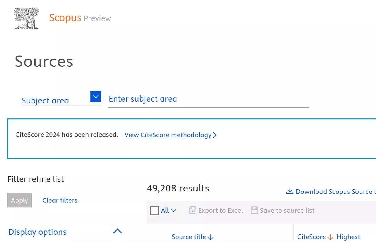 scopus search engine alternative