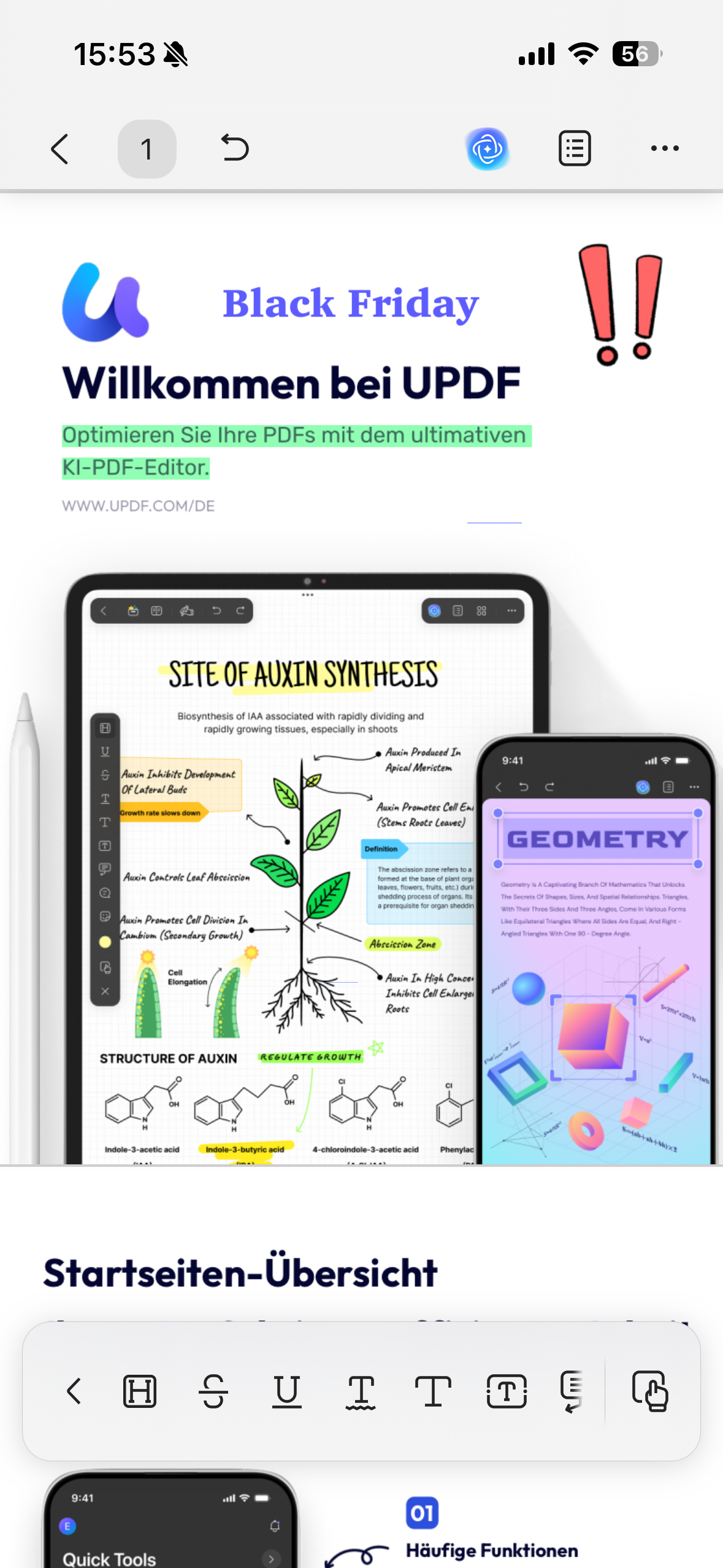 Quittung mit Anmerkungen versehen