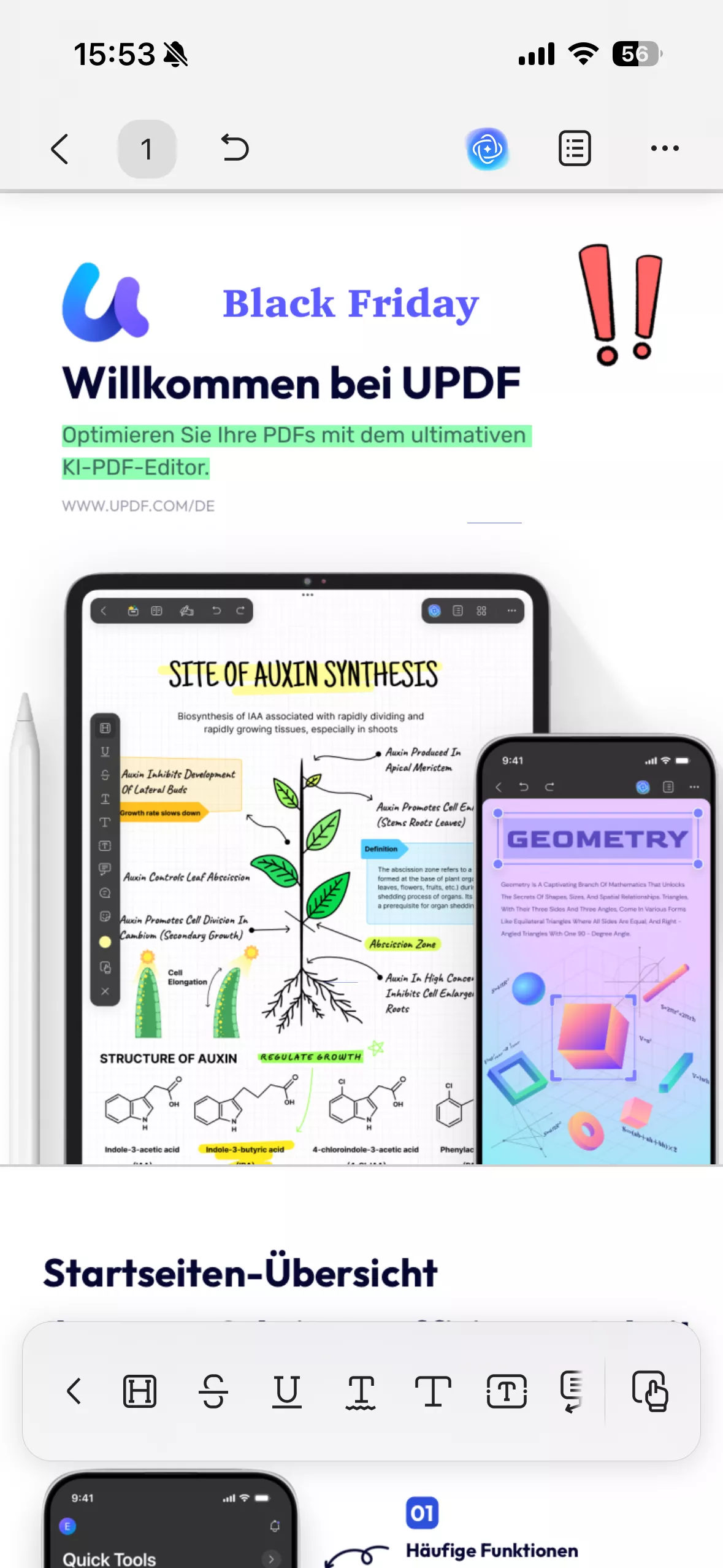 Quittung mit Anmerkungen versehen