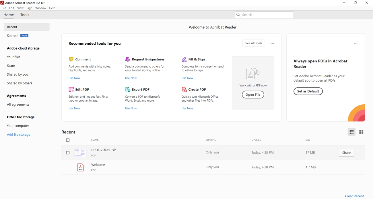 restart pdf editor tool acrobat