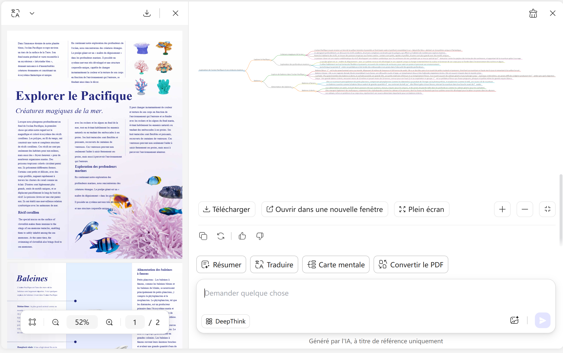 Conversion de PDF en carte mentale (UPDF AI)