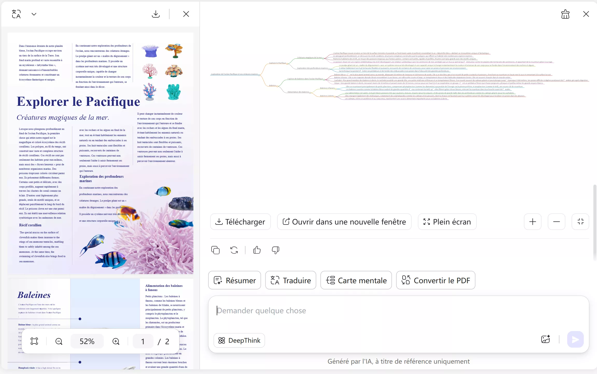Conversion de PDF en carte mentale (UPDF AI)