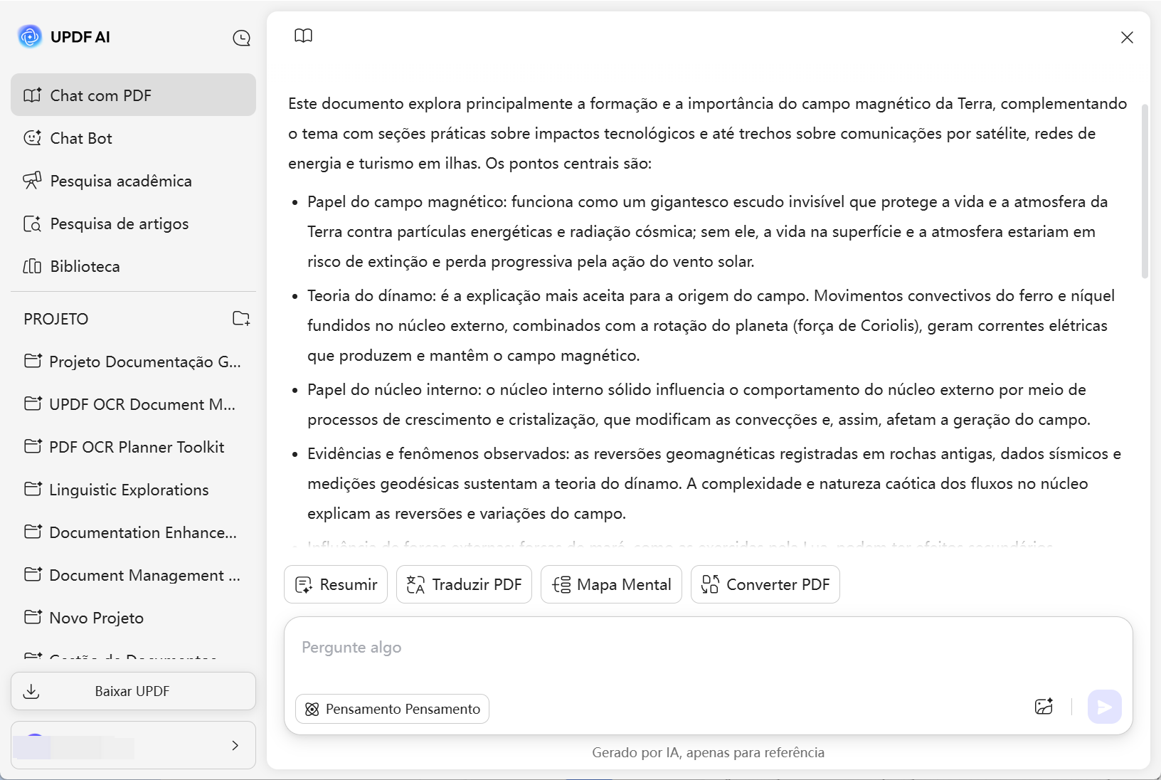 chat com pdf em updf ai