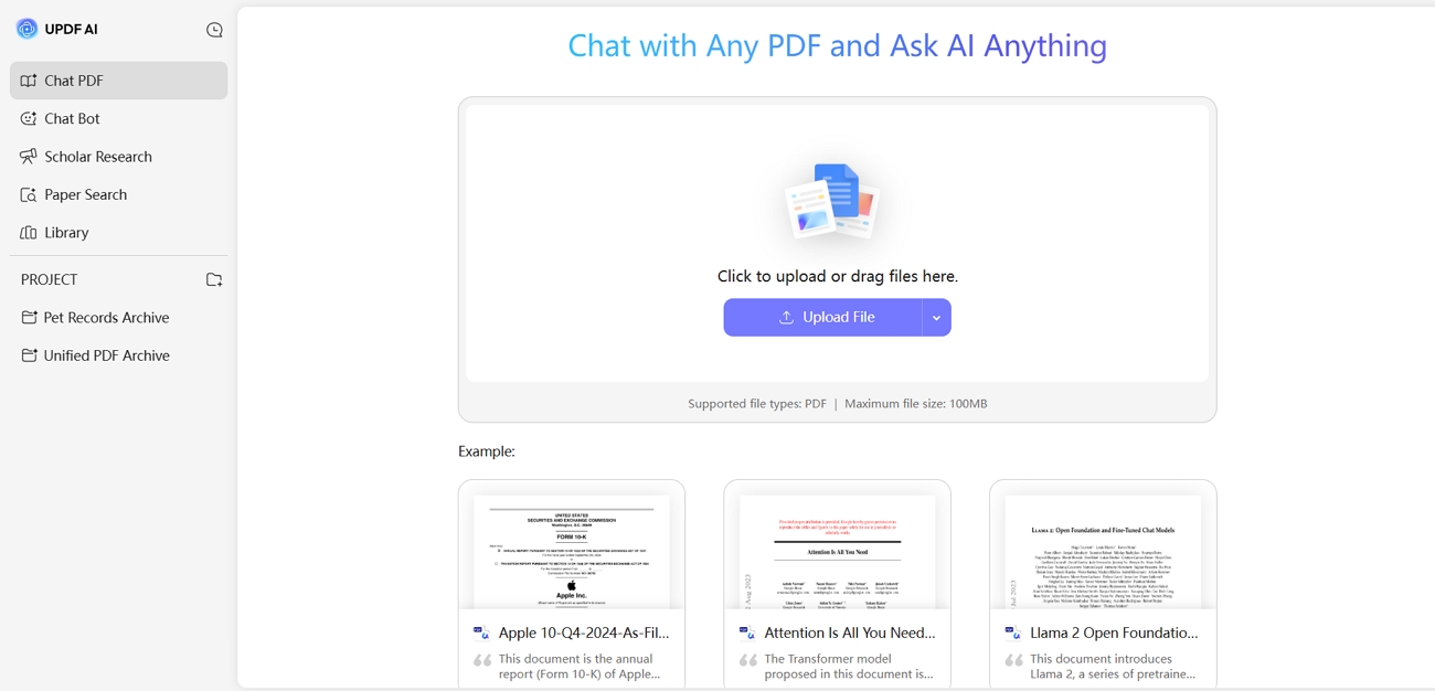 get pdf managed updf ai online