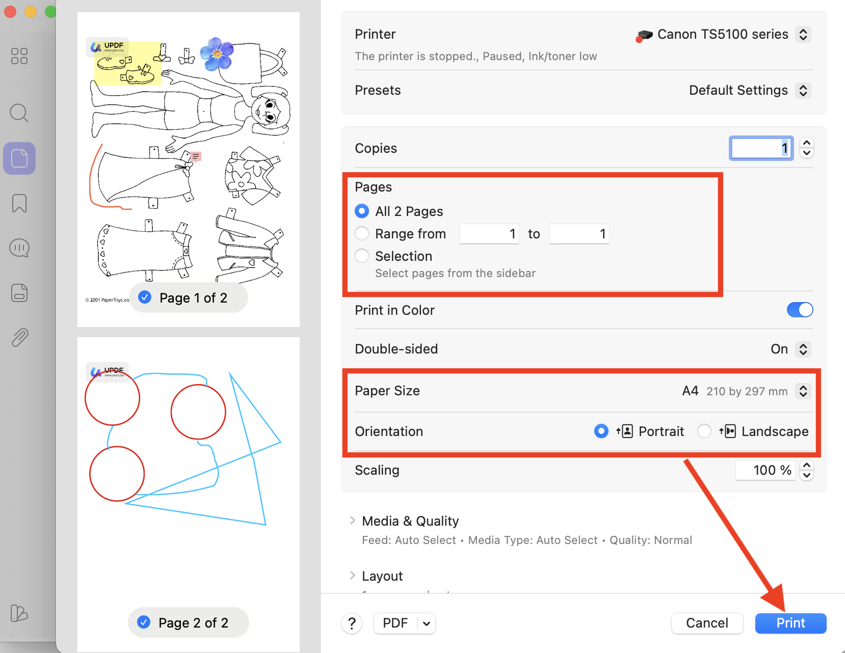 choose-printing-options