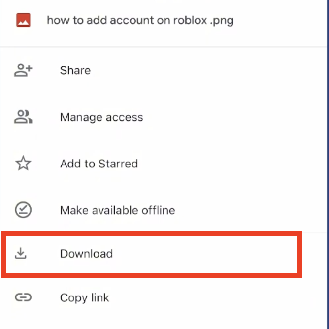 click download button