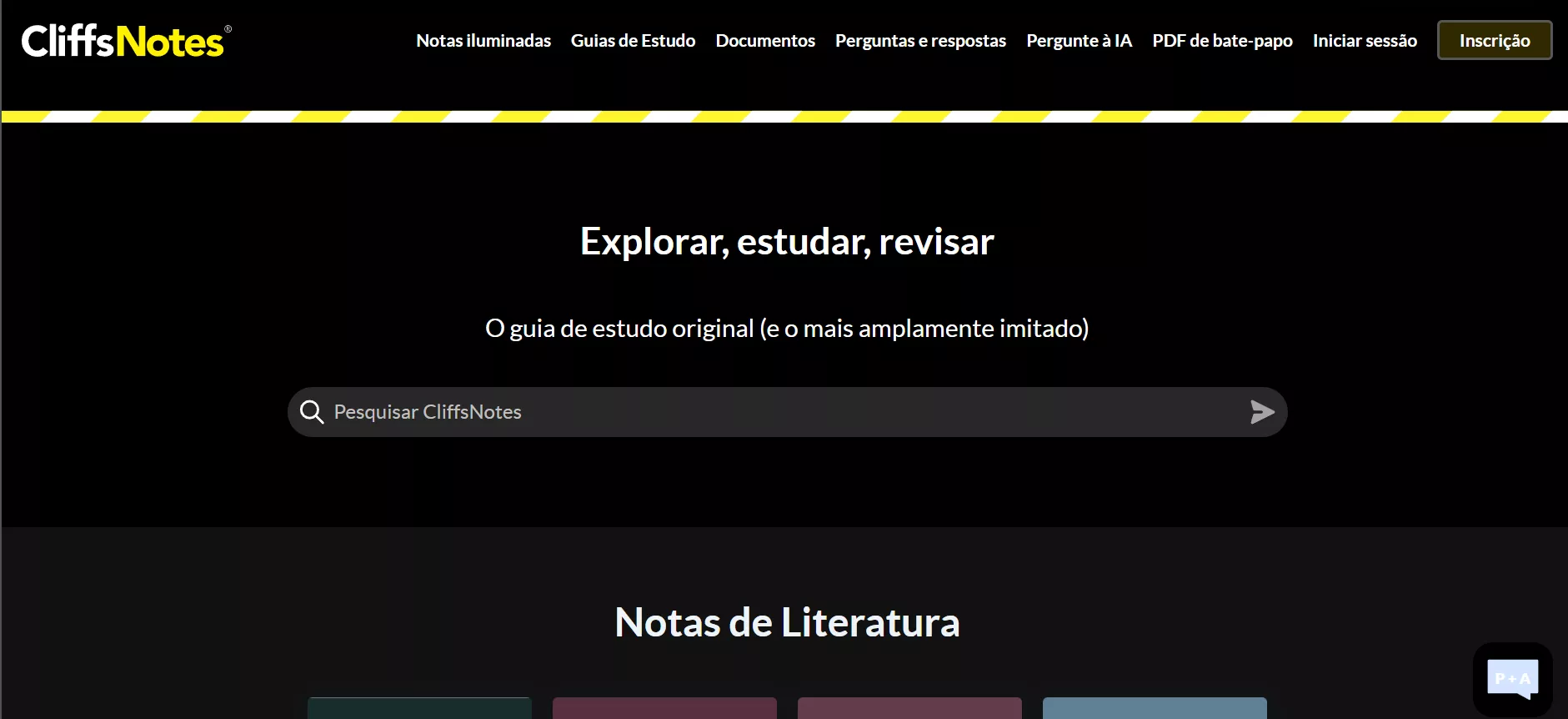 explorar,estudar e revisar no cliffsnotes
