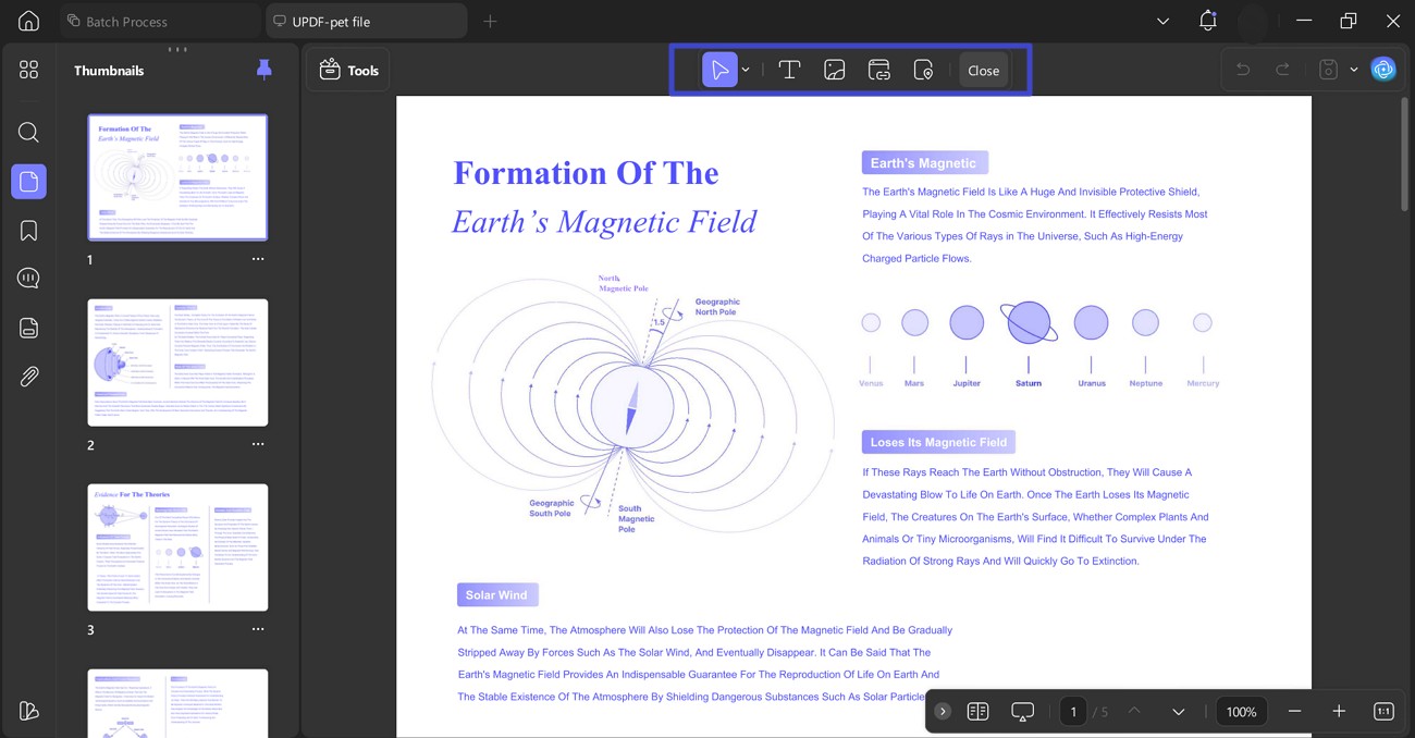 edit pdf feature in updf