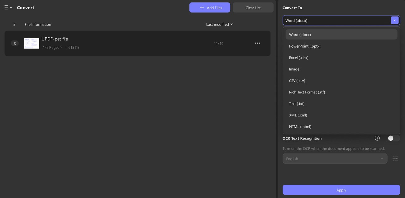 convert file into another format