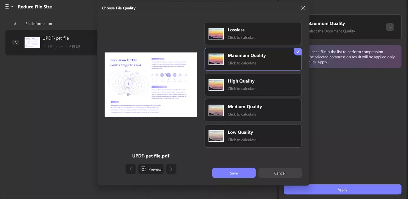 reduce the file size