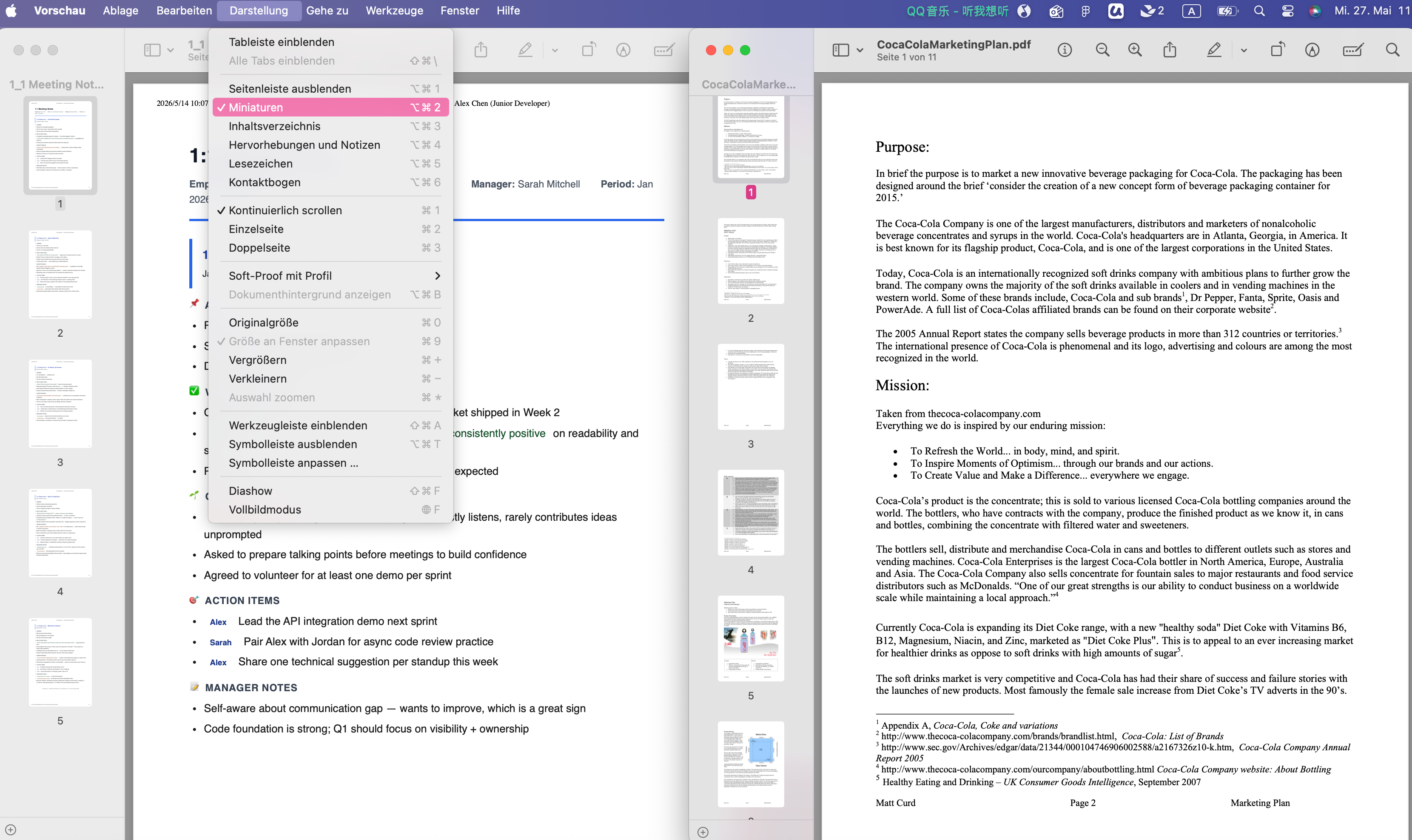 Miniaturansicht mit Vorschau für zwei PDF-Dateien anzeigen