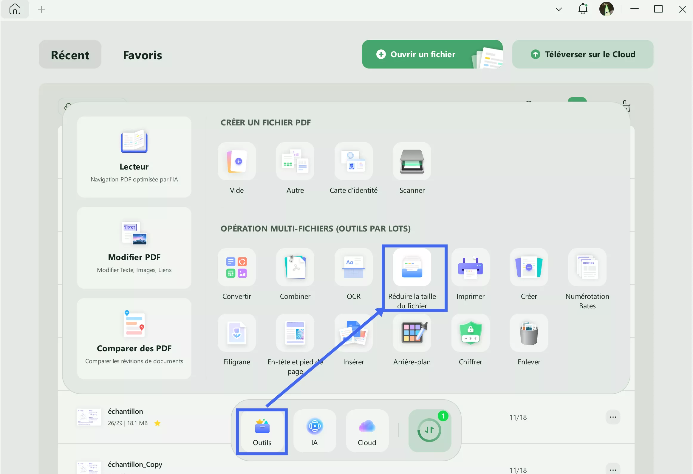 compression par lots