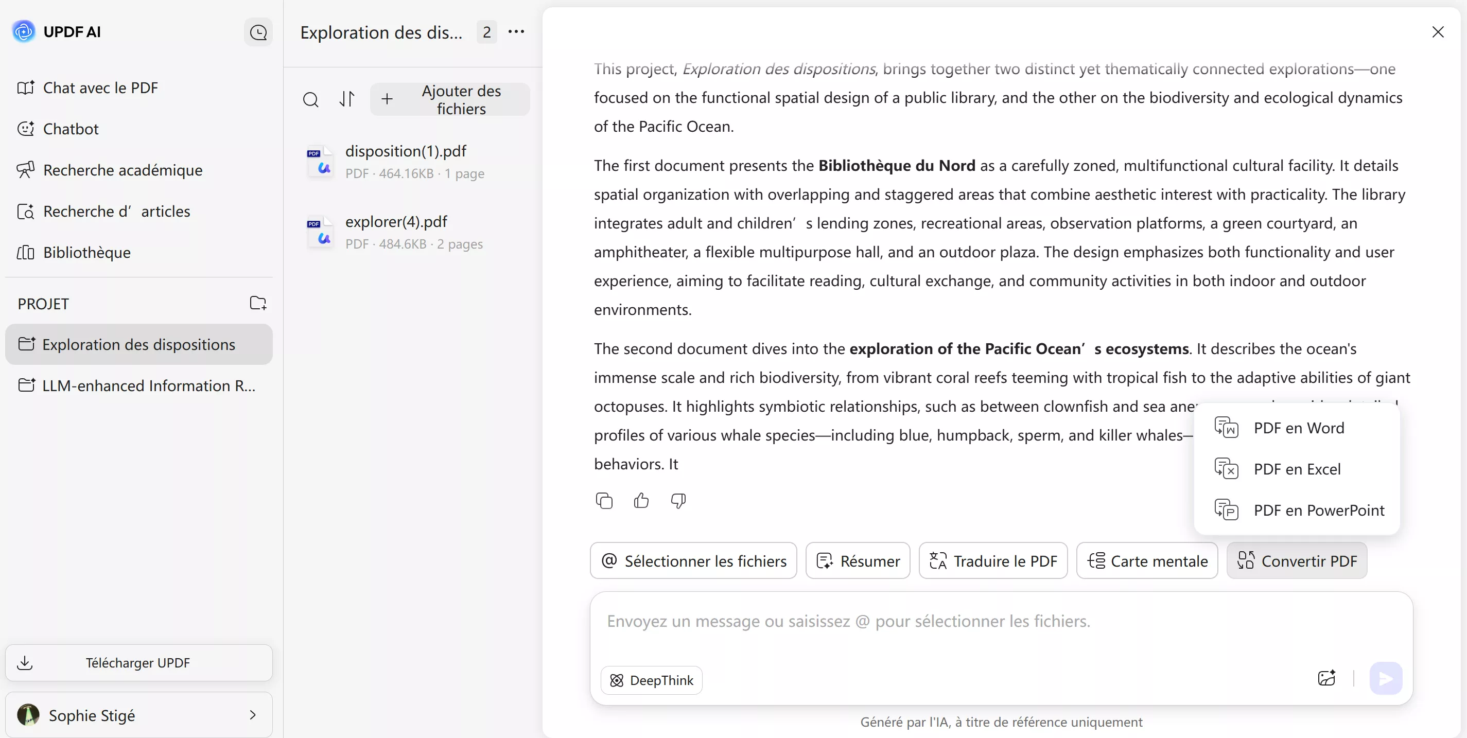 PDF cachés en ligne updf ai