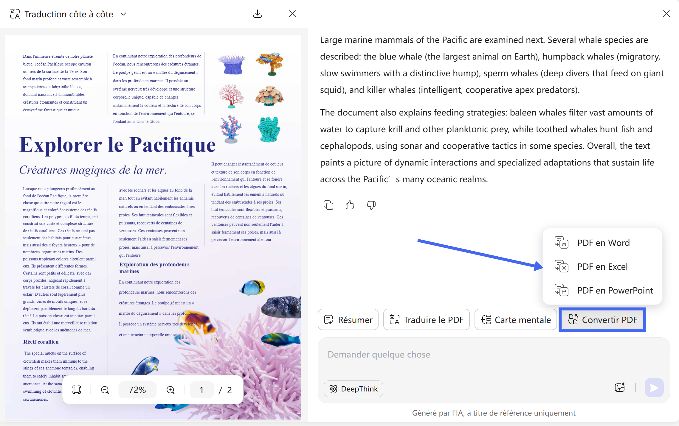 Procédez à la conversion de PDF en UPDF AI en ligne