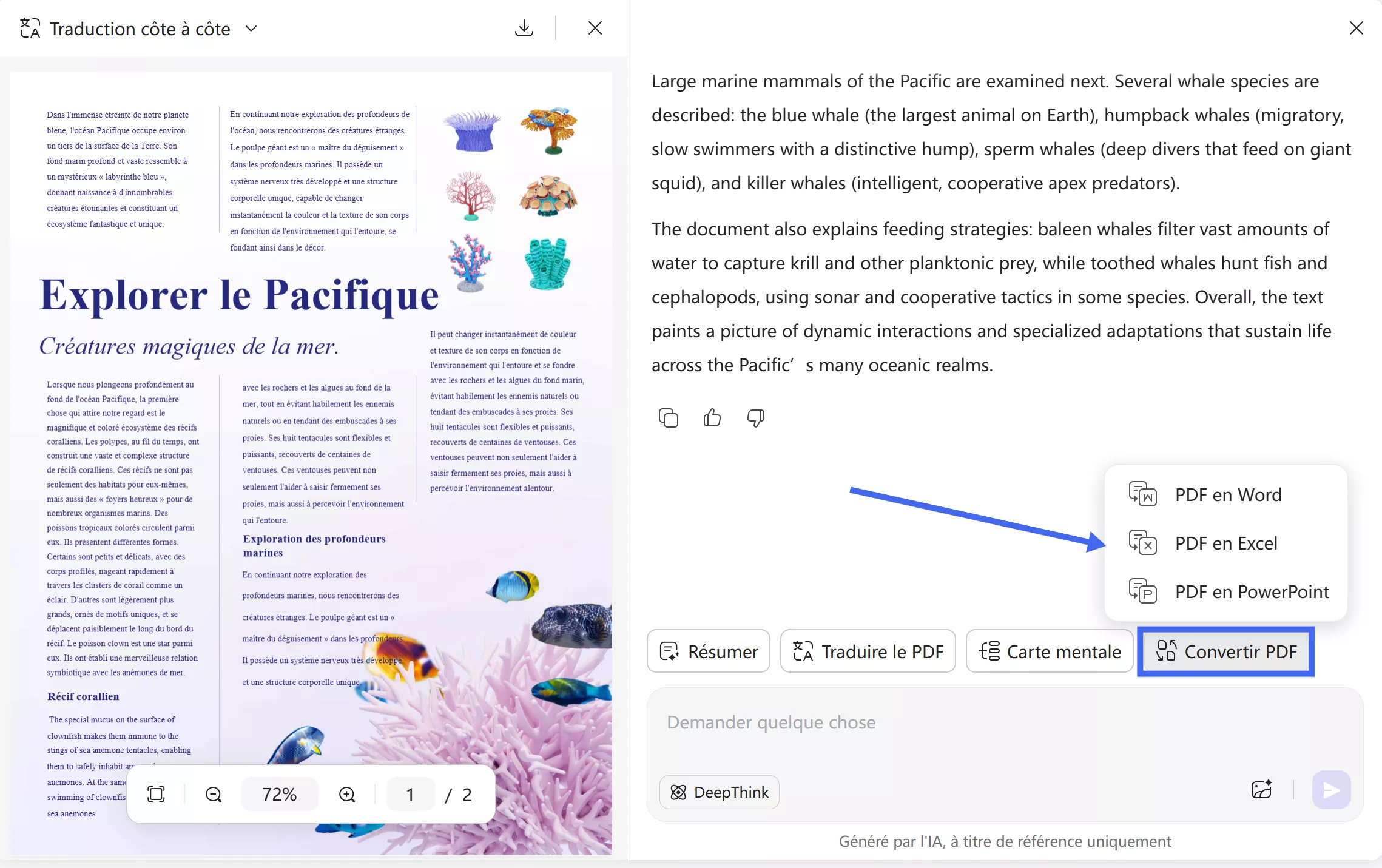 Procédez à la conversion de PDF en UPDF AI en ligne