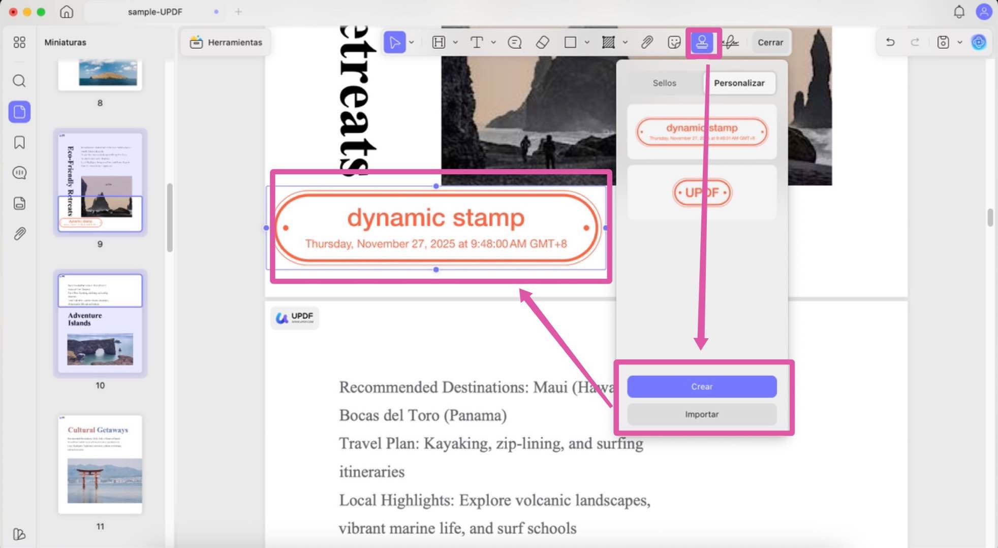 add dynamic stamp mac