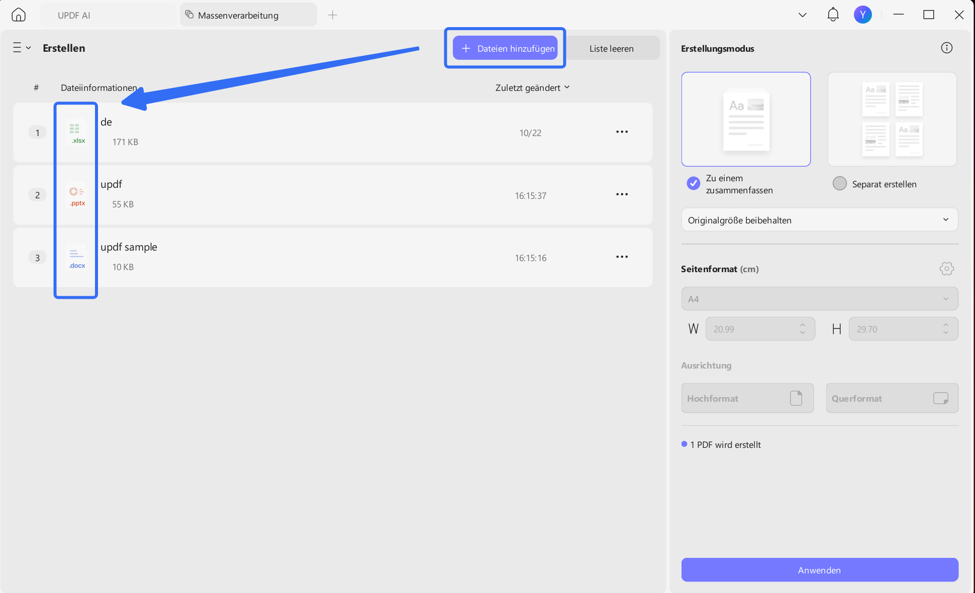 merge word excel and ppt at once into a single pdf