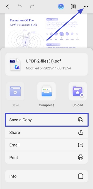 save updated pdf file updf