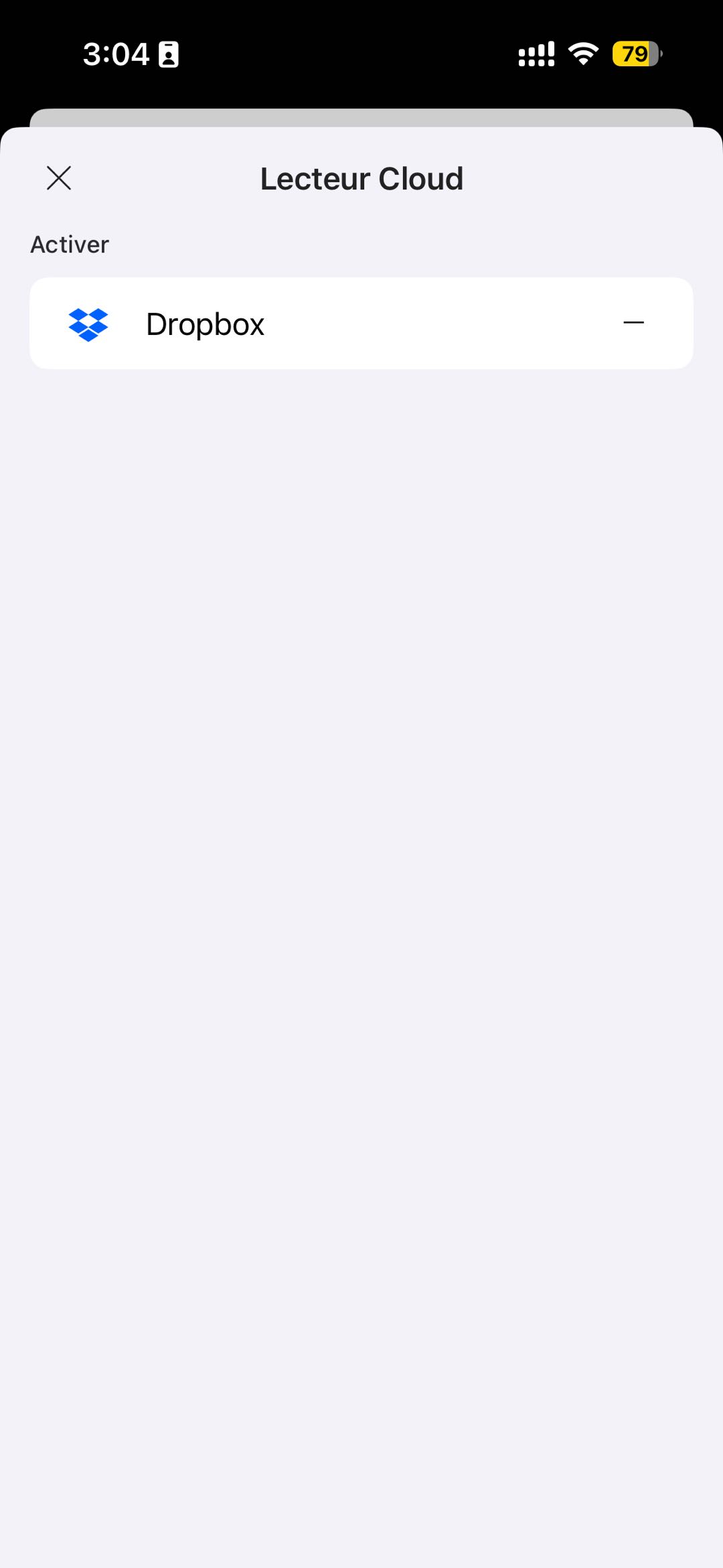 Se connecter à Dropbox