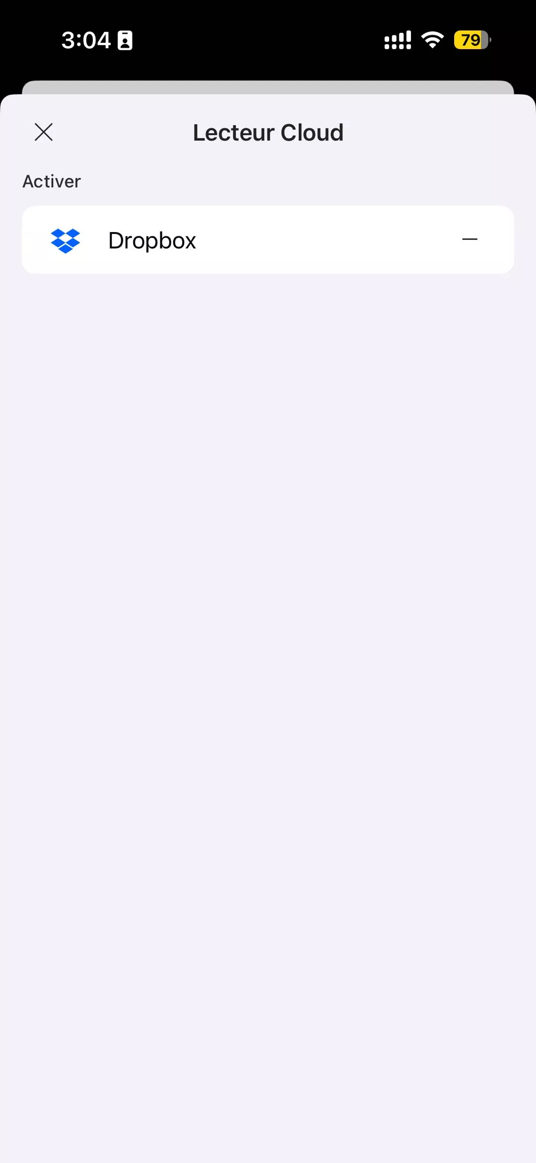 Se connecter à Dropbox