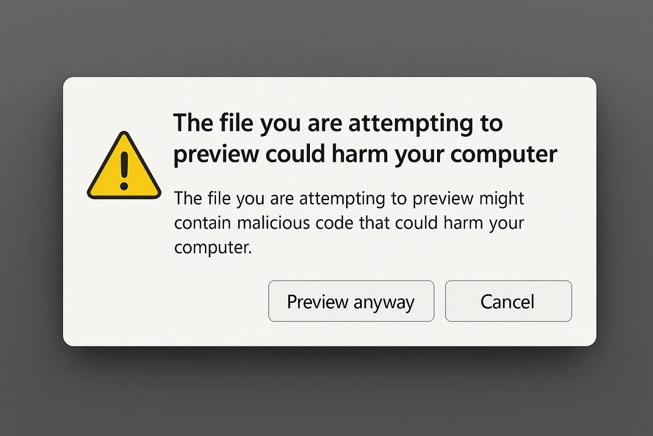 reasons for preview error