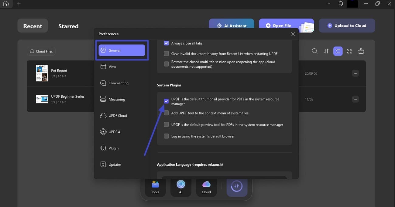 enable updf system plugins