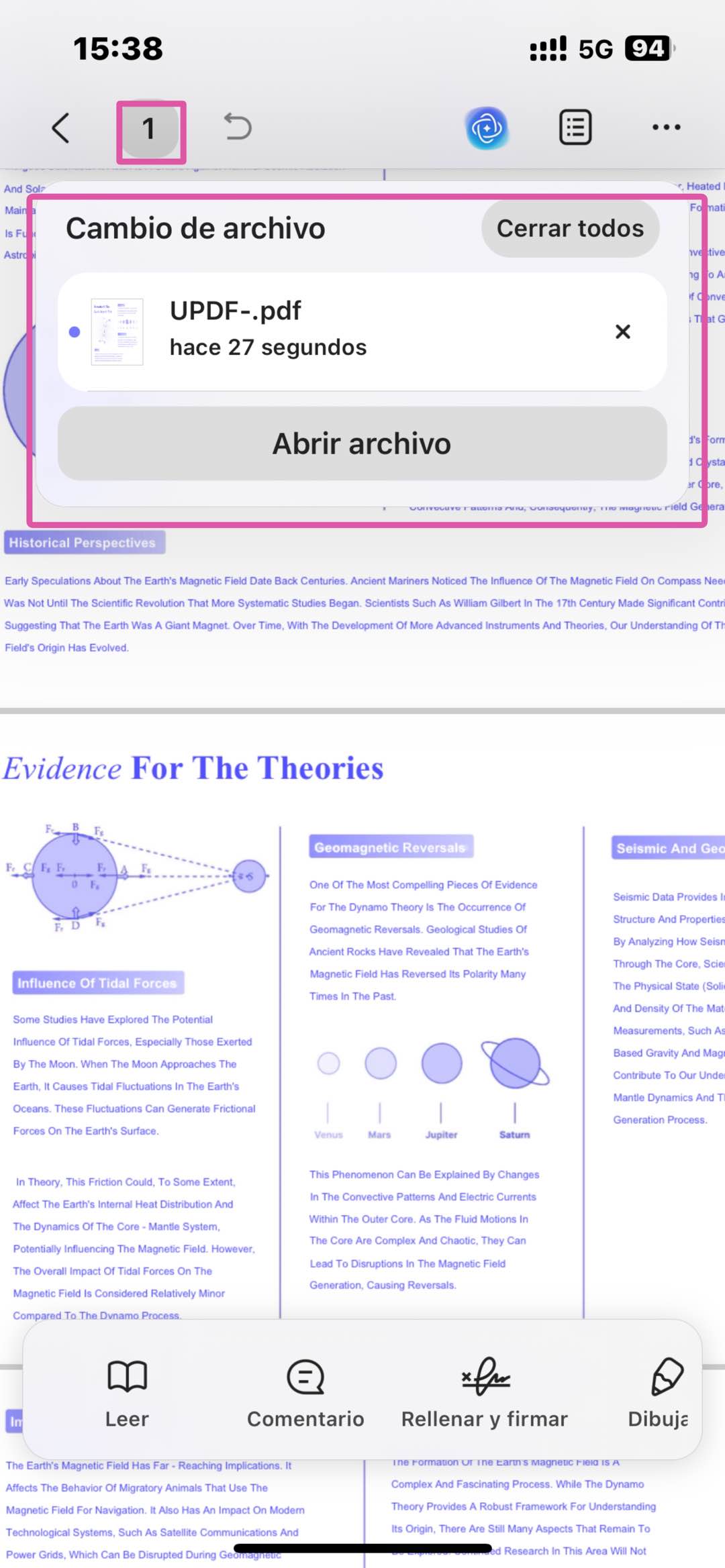 open multiple files in ios updf