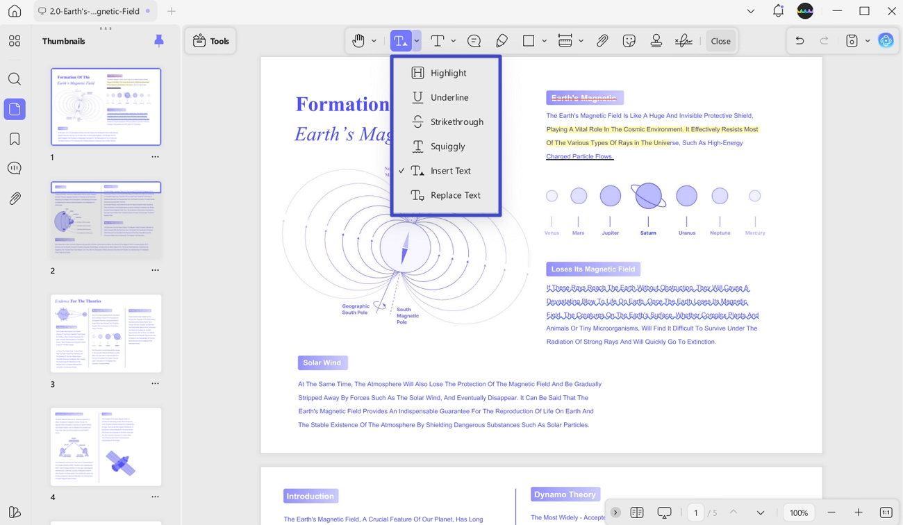 pdf editor annotate functions text