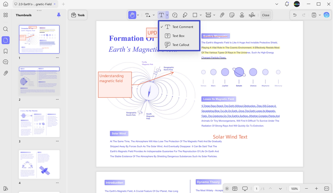 annotate pdf text functions updf