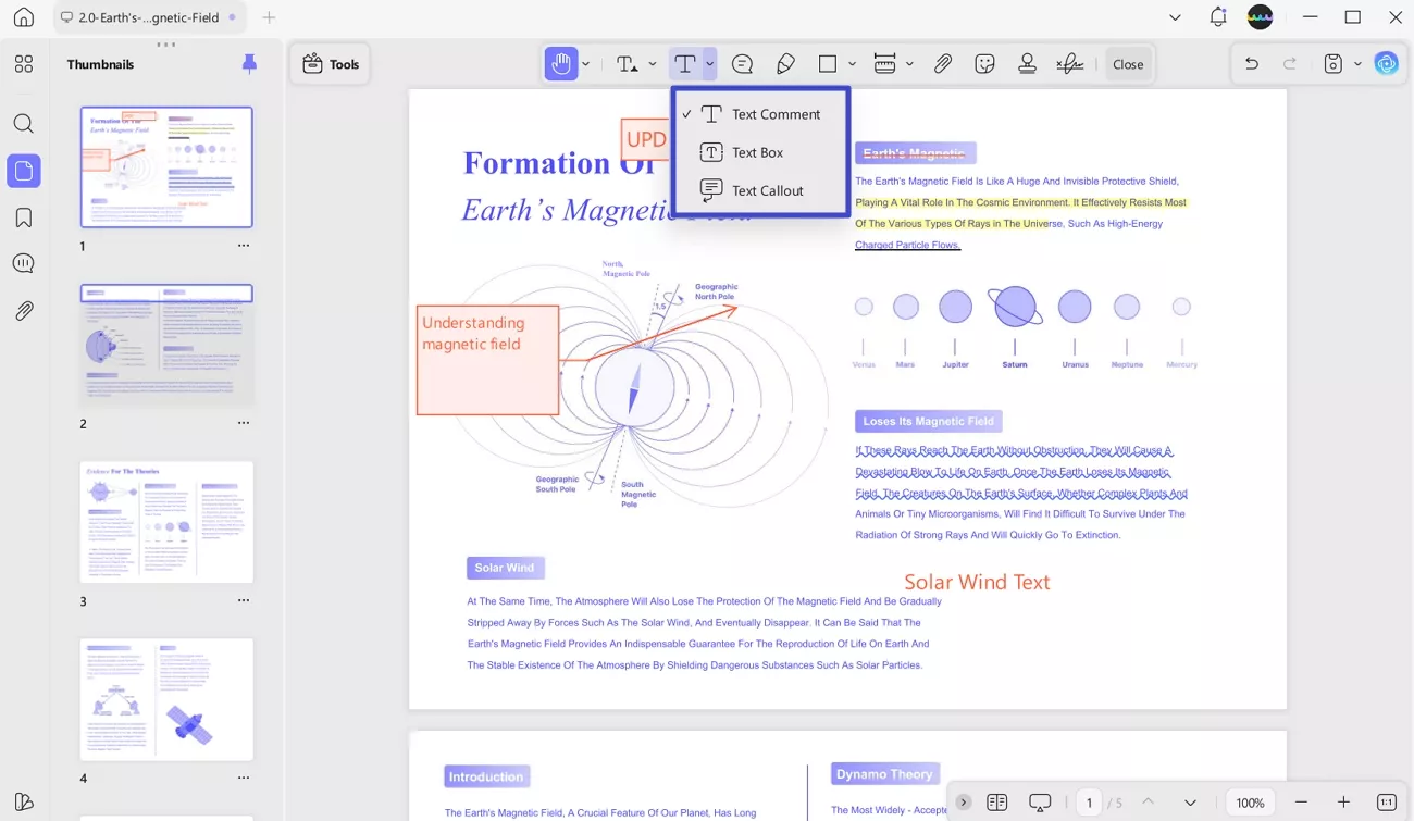 annotate pdf text functions updf