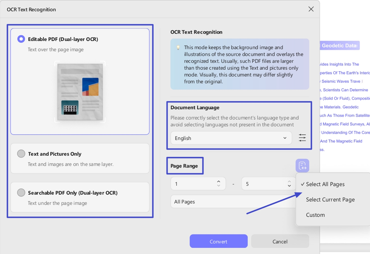 perform ocr on pdf documents